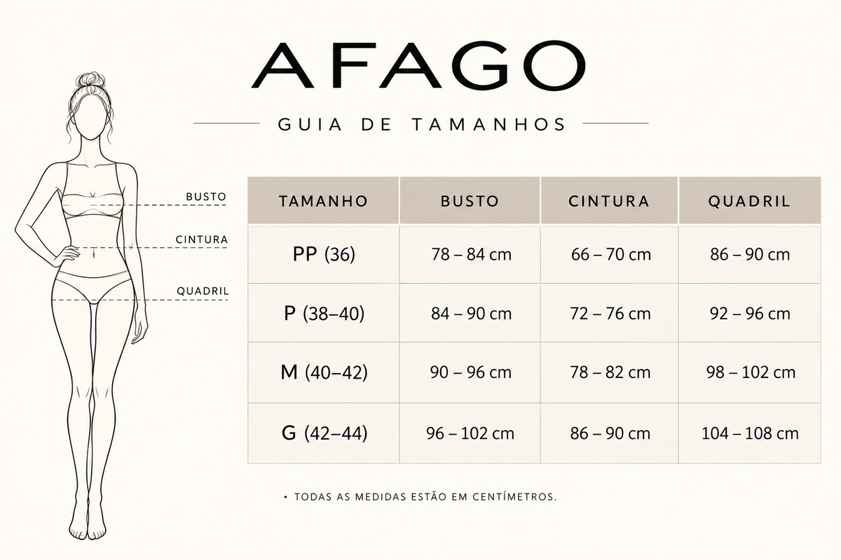 Guia de tamanhos